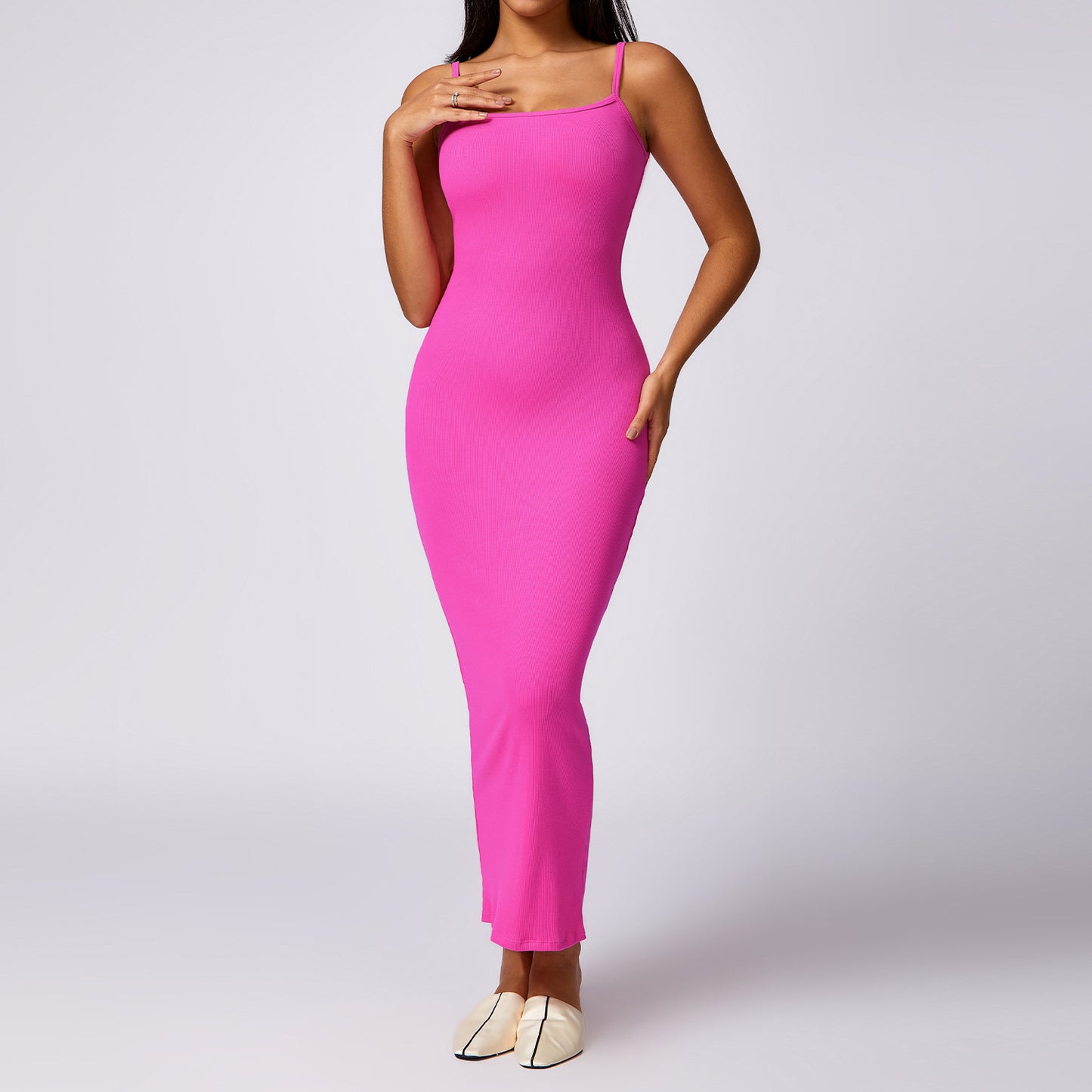 Bodycon Dress with Open Back Design